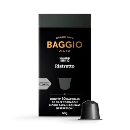 Baggio Café Cápsulas De Café Ristretto Compatível Com Nespresso Contém 10 Cápsulas