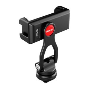 Suporte para Telefone Ulanzi com Sapata Fria Reta e Montagem em Tripé - Preto, Alumínio Maciço, Ideal para Fotografia e Vídeo Profissional