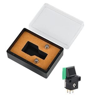 AT95E Cartucho de agulha de disco de substituição para toca-discos Stylus de alta qualidade 3 velocidades passo de 13 mm para som claro (Equipamentos)