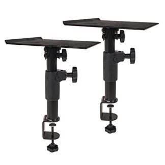 Sound Town Suportes de Alto-Falante para Monitor de Estúdio com Fixação de Mesa de 2 Pacotes com Orientação de Alto-Falante Horizontal/Vertical (Stsd-Dcm-Pair) (Equipamentos)