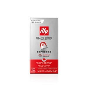 Illy Café Illy Torrado Clássico Em Cápsulas Compatíveis Com Nespresso® - 100% Arábica - 1 Pacote De 10 Cápsulas