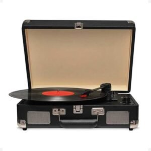 Vitrola Maleta Vintage Retrô Toca Discos De Vinil Antigo Portátil Bluetooth Bivolt Com Alto-Falantes Integrados (Equipamentos)