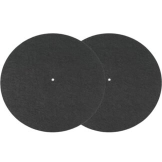 2 peças de tapete para toca-discos, tapete para toca-discos, tapete de borracha resistente à estática com redução de vibração para toca-discos de 30 cm (Equipamentos)