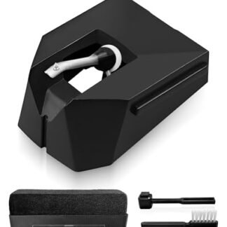 Agulha de toca-discos AT-VMN95E serve para Audio-Technica AT-VMN95E Series Stylus, agulha de toca-discos elíptica para toca-discos de vinil AT-LP120X, agulhas de toca-discos de diamante com pincel (Equipamentos)