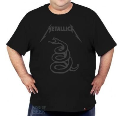 Camiseta Plus Size Metallica Banda Rock Camisa Heavy Metal Tamanho:G;Cor:Preto (Camisetas)