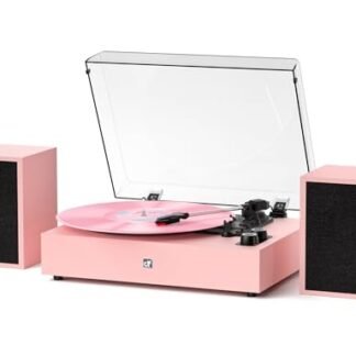 DANFI AUDIO DF Toca-Discos De Vinil Com Alto-Falantes Externos, Toca-Discos Vintage Sem Fio Bluetooth De 3 Velocidades E Alto-Falantes, Toca-Discos Retrô Com Alto-Falantes Estéreo, Saída Rca E Entra (Equipamentos)