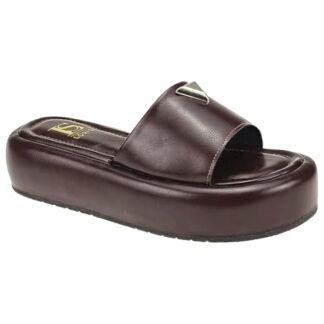 Tamanco Feminino Flatform Plataforma Fashion Confort Lóris Shoes 043-001 (Café, BR, Adulto, Numérico, 34)
