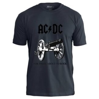 Camiseta ACDC Stamp Rockwear | Moda, Alternativo, Rock, Oficial (BR, Alfa, GG, Regular, For Those About to Rock 2) (Camisetas)