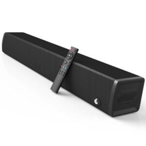 Barras de som para TV, barra de som Bluetooth para TV, barra de som pequena de 61 cm, sistema de som surround para alto-falantes de TV, barra de som com conexão ARC/óptica/USB/AUX