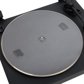 Tapete de prato para toca-discos de acrílico transparente para todos os jogadores de vinil, tapete de disco antivibração de 30,5 cm (Equipamentos)
