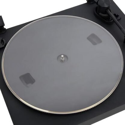 Tapete de prato para toca-discos de acrílico transparente para todos os jogadores de vinil, tapete de disco antivibração de 30,5 cm (Equipamentos)