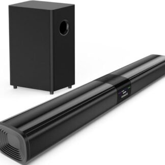 Saiyin Sound Bar with Subwoofer, 24 Inch Soundbar for TV, Sound Bars for TV with Optical, HDMI(ARC), AUX Inputs, Detachable Bluetooth Surround Sound System for TV