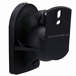 Perfil baixo da Monoprice de 227 g. Suporte de parede para alto-falante de capacidade (par) preto (Equipamentos)