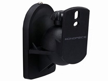 Perfil baixo da Monoprice de 227 g. Suporte de parede para alto-falante de capacidade (par) preto (Equipamentos)