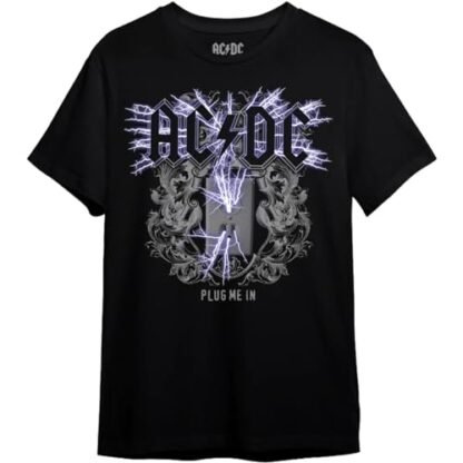 Camiseta AC/DC Plug Me In (BR, Alfa, G, Regular, Preto) (Camisetas)