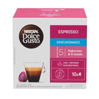 Café em cápsula dolce gusto Espresso Descafeinado nescafé 10 cápsulas