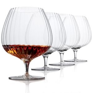 LEMONSODA Conjunto de copos de cristal Whiskey Bourbon Brandy Snifter com 4 cristais 100% sem chumbo para bebidas alcoólicas, uísque, uísque e conhaque – Perfeito para bares domésticos e conjuntos de