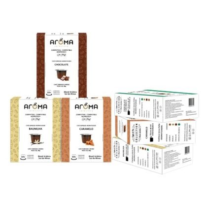 Aroma Selezione 60 Cápsulas Aroma Café Variado Aromatizado - Cápsulas Para Nespresso *