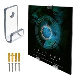 YUEHUA Exibição de disco de vinil, suporte de parede para disco de vinil, suporte de disco de vinil para álbum de acrílico, suporte de parede e exibe seus discos LP favoritos com estilo (pacote com 6) (Equipamentos)