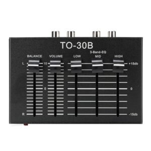Diyeeni Turntable Preamp Equalizer 3 Bandas Som Equilíbrio Ajustar LED Display Amplificador de Potência Liga de Alumínio para Toca-discos Stereos de Som do Altofalante (Equipamentos)