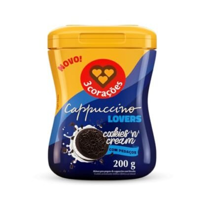 3 Corações Cappuccino Sabor Cookies n' Cream, 200g
