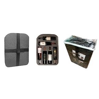 Kit de Espuma Protetora Para 12 Garrafas de Vinhos Transporte Seus Vinhos Com Segurança Na Mala de Viagem Protetor Wine & Companhia