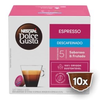 Café em cápsula dolce gust Espresso Descafeinado nescafé 10 cápsulas