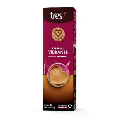 Cápsula de Café Espresso Vibrante 3 Corações 10 unidades