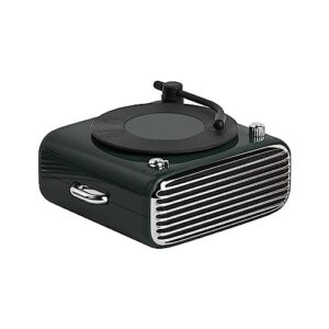 Toca-discos de Vinil Sem Fio Alto-falante Retrô Áudio Estéreo Mini Tvictrola Leitor de Música Portátil para Gravação Som Surround Gramofone TF Card Play,Black,130 * 118 * 60CM