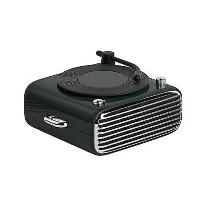 Toca-discos de Vinil Sem Fio Alto-falante Retrô Áudio Estéreo Mini Tvictrola Leitor de Música Portátil para Gravação Som Surround Gramofone TF Card Play,Black,130 * 118 * 60CM