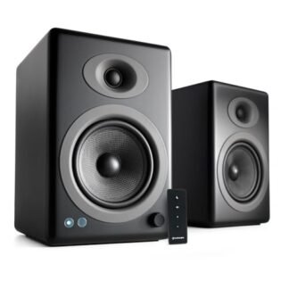 Audioengine Sistema de Alto-Falantes de Música Doméstica A5 + 150 W para Estúdios, Home Theaters, Estantes de Livros, Jogadores - para Música, Filmes e Jogos (Preto, Par) (Equipamentos)