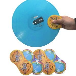 MayRecords Luva de limpeza de discos de vinil - 4 peças limpador e protetor de discos de vinil material de microfibra macia antiestática acessórios para toca-discos de mordomo (laranja e azul) (Equipamentos)