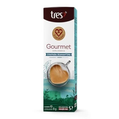 Capsula de Café Espresso Gourmet Chapada Diamantina TRES 3 Corações 10 unid