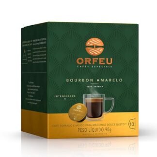 ORFEU Café Cápsula 10 Bourbon Amarelo Compatível Dolce Gusto