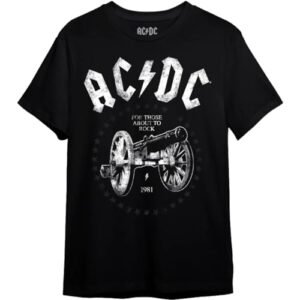 Camiseta AC/DC For Those About to Rock (BR, Alfa, 4G, Regular, Preto) (Camisetas)