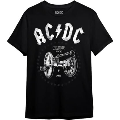 Camiseta AC/DC For Those About to Rock (BR, Alfa, 4G, Regular, Preto) (Camisetas)