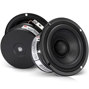 Facmogu Alto-falantes Tweeter de 7,6 cm HiFi Full Range Woofer, 2 peças de alto-falantes antimagnéticos de 4 Ohm para caixa de som 2.0/2.1 tipo caixa de som DIY (4Ω) (Equipamentos)