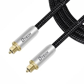 DTECH Cabo de áudio óptico digital Toslink de 1,5 m para TV Soundbar, receptor Home Theater SPDIF 5.1 7.1 sistema de som surround alto-falante estéreo DVD CD Xbox/PS4, revestimento de cobre, jaqueta (Equipamentos)
