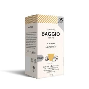 Cápsulas de Café Baggio Café Aroma Caramelo, compatível com Nespresso, contém 20 cápsulas