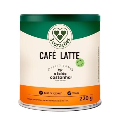 3 Corações Bebida Vegetal Café Latte A Tal da Castanha, Lata 220g