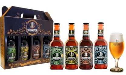 Kit Presente Cerveja Artesanal Churrasco 4 garrafas Cerveja 500 ml e Taça - Schornstein