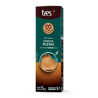 Cápsula de Café Espresso Pleno 3 Corações 10 unidades