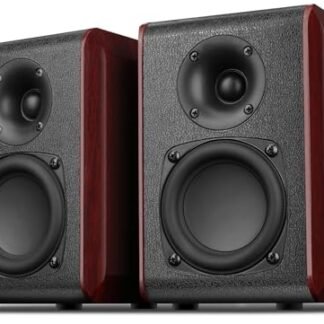 Saiyin Alto-falantes passivos de estante, alto-falantes estéreo de mesa domésticos com woofer de 8,9 cm, amplificador ou receptor necessário, surround passivo, alto-falantes frontais para PC/jogos (Equipamentos)
