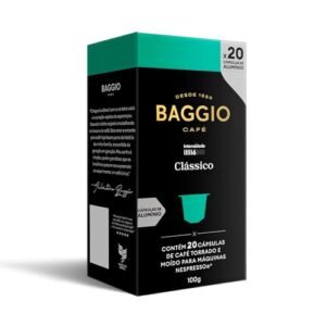 Cápsulas de Café Clássico Baggio Café, compatível com Nespresso, contém 20 cápsulas