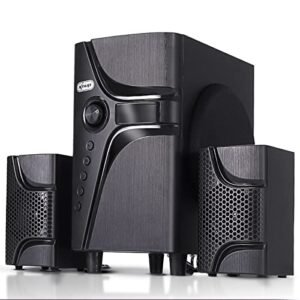 Caixa Som Bluetooth Micro System 2.1 Fm Subwoofer Pc Tv Home Theater 45W RMS Display Controle Remoto (Equipamentos)