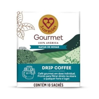 3 Corações Café Drip Coffee Gourmet Matas de Minas - contém 10 unidades