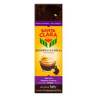 Cápsula de Café Espresso Reserva da Familia Mogiana Paulista Santa Clara 10 unid