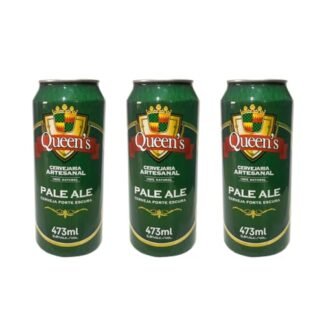 Queen's Cervejaria, Cerveja Queens Pale Ale 473 ml - Kit com 3 latas