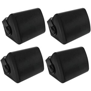 Herdio Alto-falantes passivos internos e externos de 14 cm, 600 watts, com fio, à prova d'água, alto-falantes de montagem na parede com volume alto, adequados para pátio, jardim, home theater, preto (Equipamentos)