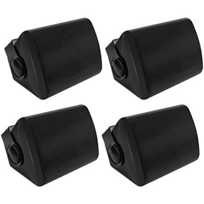 Herdio Alto-falantes passivos internos e externos de 14 cm, 600 watts, com fio, à prova d'água, alto-falantes de montagem na parede com volume alto, adequados para pátio, jardim, home theater, preto (Equipamentos)